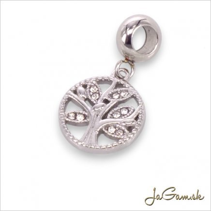 Korálka s príveskom 26x17mm CHIRURGICKÁ OCEĽ, 1ks (ch1755)